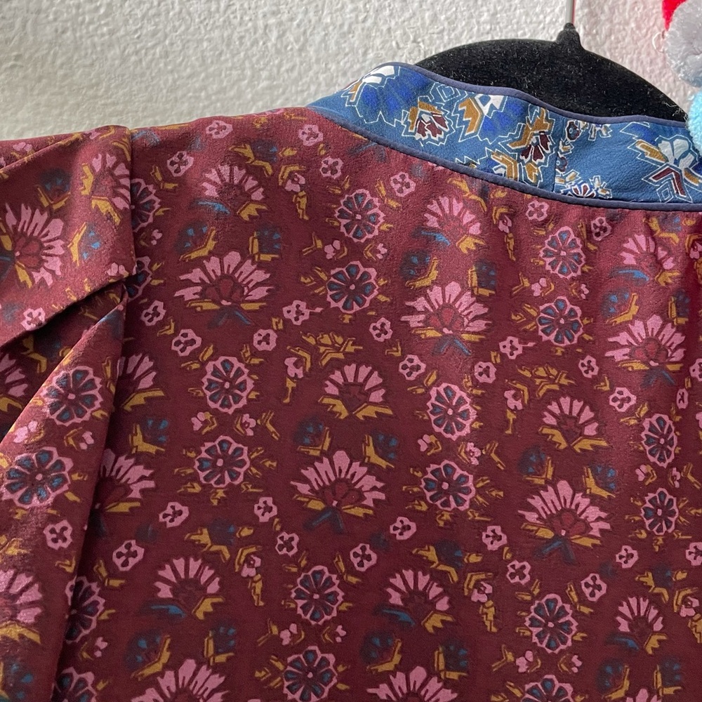 SEA NEW YORK Silk Vegetal Mandarin Blouse 4 $258 - Picture 7 of 10